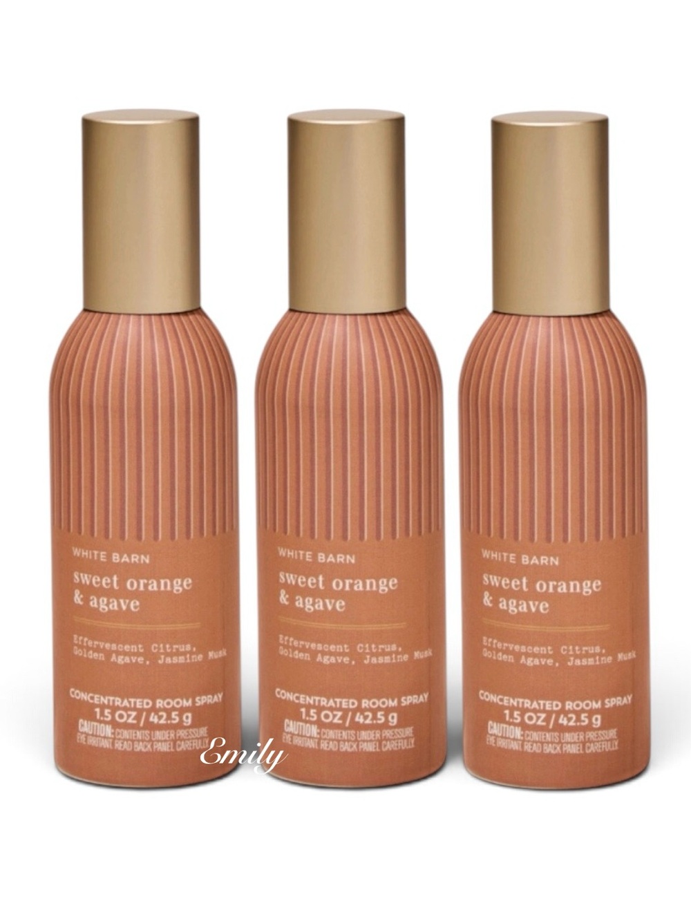 3X Bath & Body Works SWEET ORANGE & AGAVE Concentrated Room Sprays